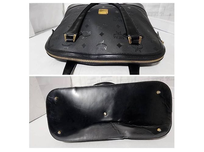 MCM Vintage Visetos Alma Dome Tasche Schwarz - Ansicht 7