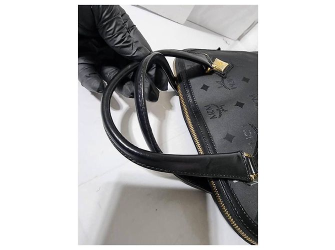 MCM Vintage Visetos Alma Dome Tasche Schwarz - Ansicht 8
