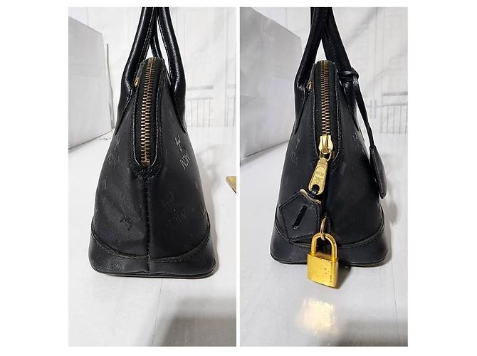 MCM Vintage Visetos Mini Handtasche Schwarz - Ansicht 11
