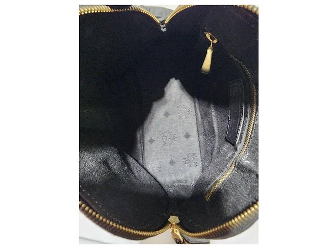 MCM Vintage Visetos Mini Handtasche Schwarz - Ansicht 12