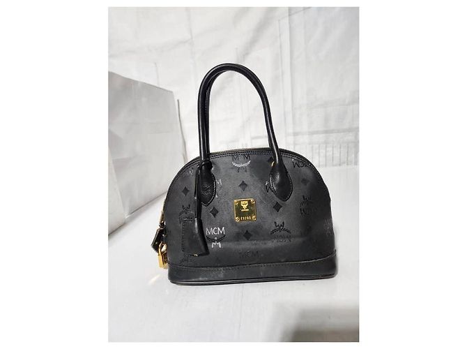 MCM Vintage Visetos Mini Handtasche Schwarz - Ansicht 13