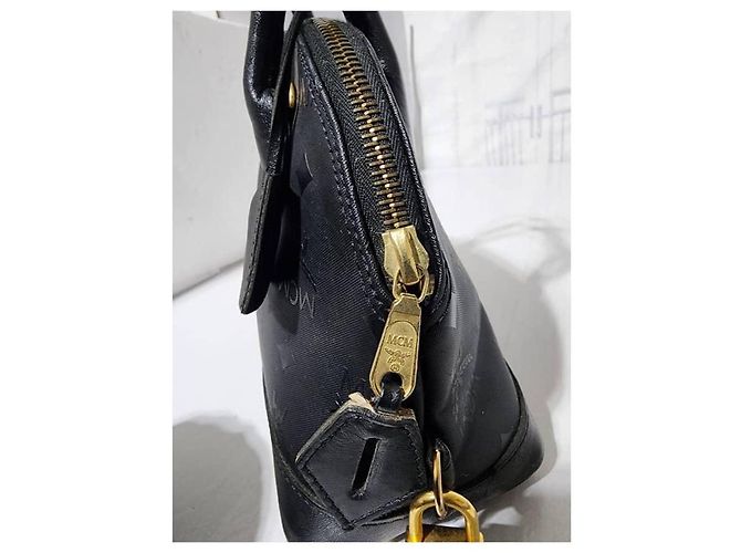MCM Vintage Visetos Mini Handtasche Schwarz - Ansicht 6