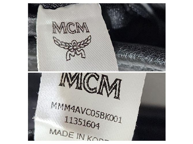 MCM Borsa Messenger in Pelle Stark Nero Grigio - vista 8