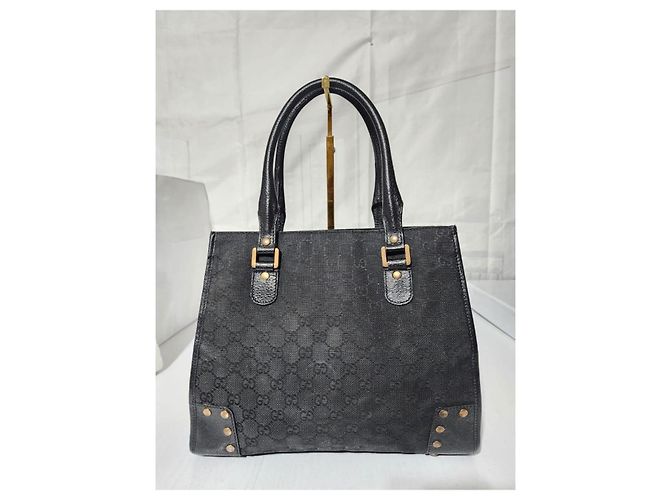 Borsa Gucci GG Canvas Nailhead nera Nero - vista 11