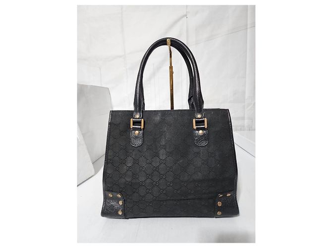Borsa Gucci GG Canvas Nailhead nera Nero - vista 4