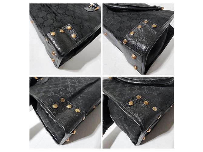 Borsa Gucci GG Canvas Nailhead nera Nero - vista 6