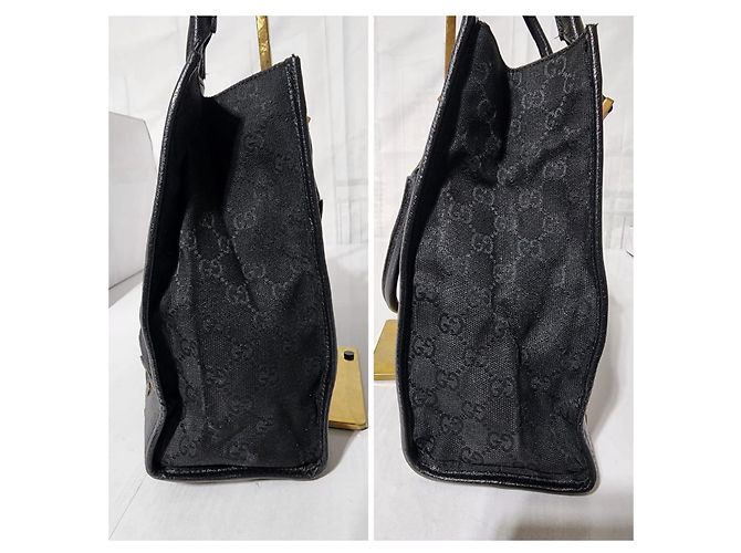 Borsa Gucci GG Canvas Nailhead nera Nero - vista 7