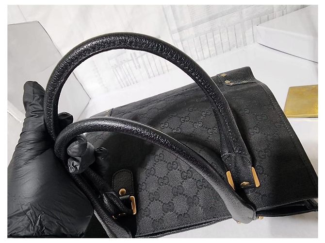 Borsa Gucci GG Canvas Nailhead nera Nero - vista 8