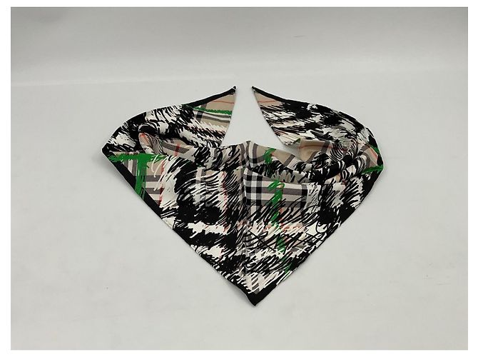Sciarpa in seta Burberry – design tartan moderno con stampa astratta Multicolore - vista 13