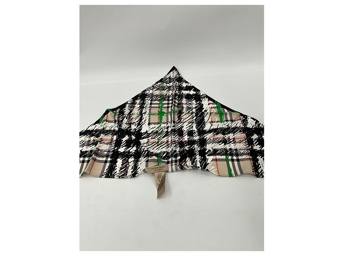 Sciarpa in seta Burberry – design tartan moderno con stampa astratta Multicolore - vista 2