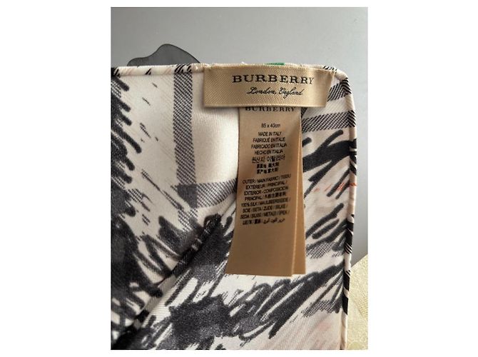 Sciarpa in seta Burberry – design tartan moderno con stampa astratta Multicolore - vista 3