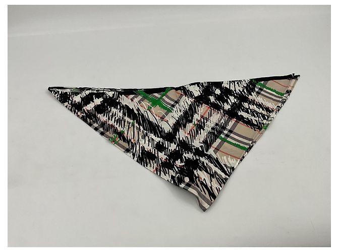 Sciarpa in seta Burberry – design tartan moderno con stampa astratta Multicolore - vista 4
