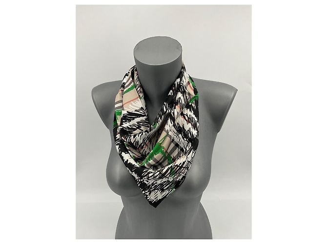 Sciarpa in seta Burberry – design tartan moderno con stampa astratta Multicolore - vista 5