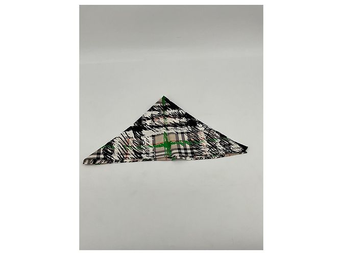 Sciarpa in seta Burberry – design tartan moderno con stampa astratta Multicolore - vista 7