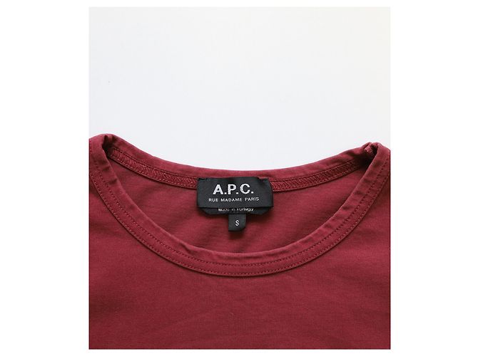 Apc T-shirt a maniche corte con tasca A.P.C. in cotone rosso - vista 3