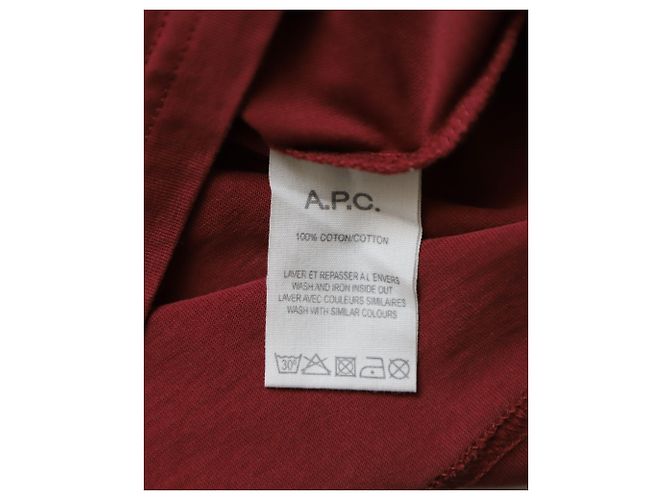 Apc T-shirt a maniche corte con tasca A.P.C. in cotone rosso - vista 7