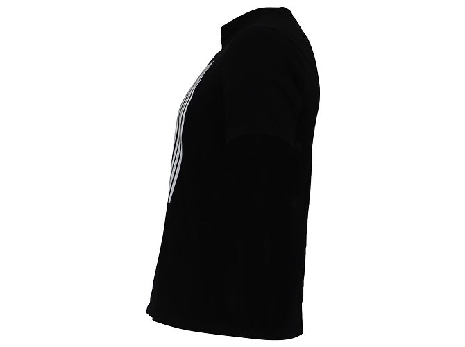 T-shirt classico con codice a barre a maniche corte Alexander Wang in cotone nero - vista 4