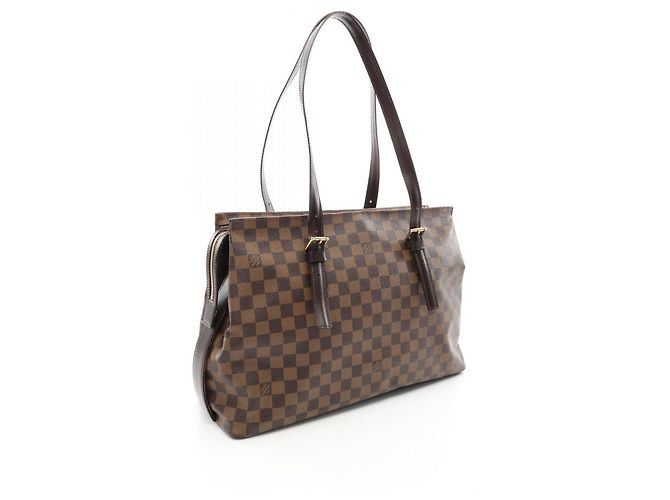 Borsa Tote Chelsea Damier Ebene Louis Vuitton Marrone - vista 3
