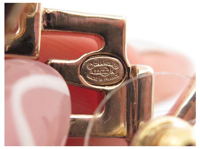 NUOVE ORECCHINI CHANEL AB9508 LOGO CC LETTERE E PERLE D'oro - vista 6