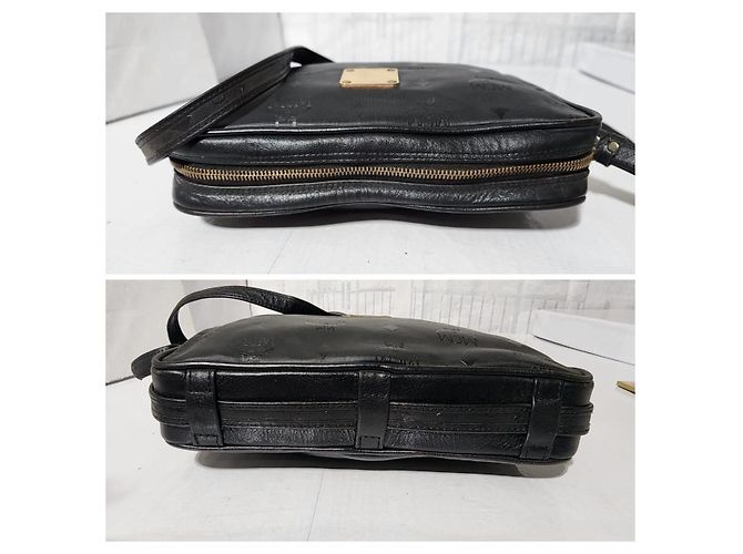 MCM Vintage Visetos Nylon Umhängetasche schwarz - Ansicht 10