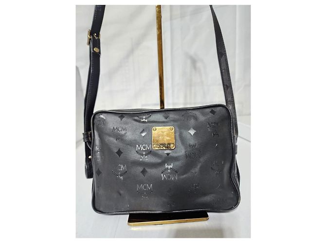 MCM Vintage Visetos Nylon Umhängetasche schwarz - Ansicht 5