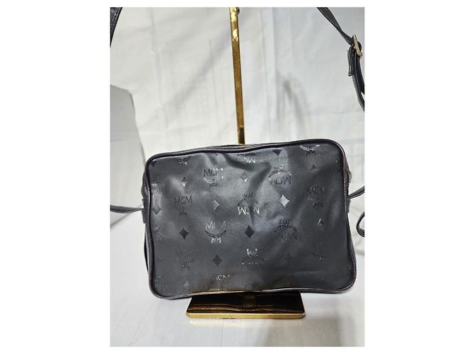 MCM Vintage Visetos Nylon Umhängetasche schwarz - Ansicht 6