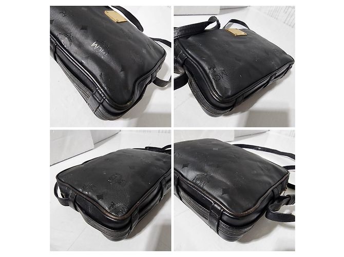 MCM Vintage Visetos Nylon Umhängetasche schwarz - Ansicht 9