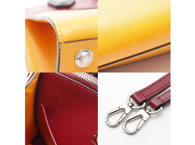 Borsa City Steamer MINI di Louis Vuitton Arancione Bordò - vista 10