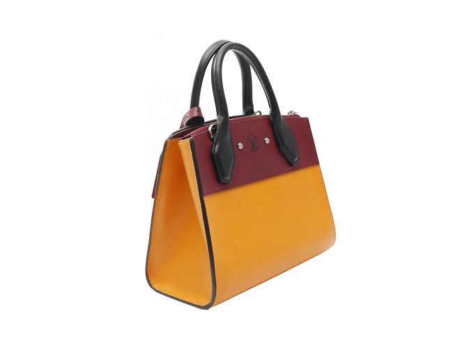 Borsa City Steamer MINI di Louis Vuitton Arancione Bordò - vista 3