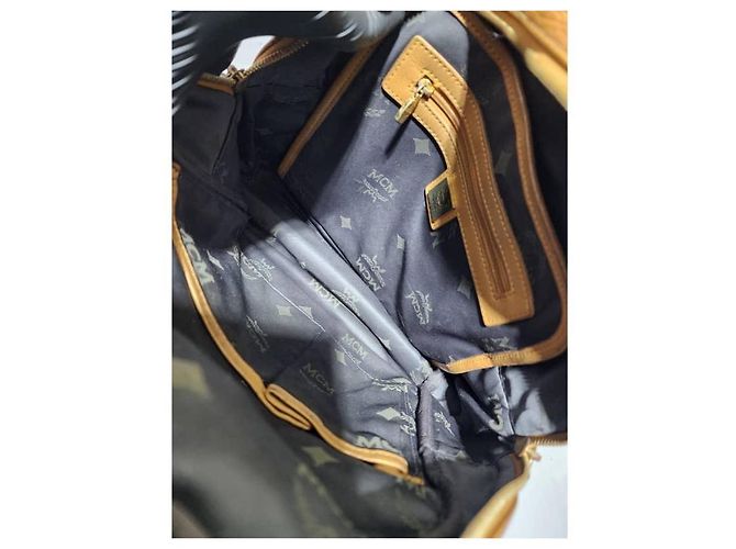 MCM Visetos Studded Small Stark M Rucksack Cognac Braun - Ansicht 19
