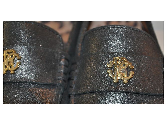 Mocassini Roberto Cavalli in pelle nera Nero - vista 3