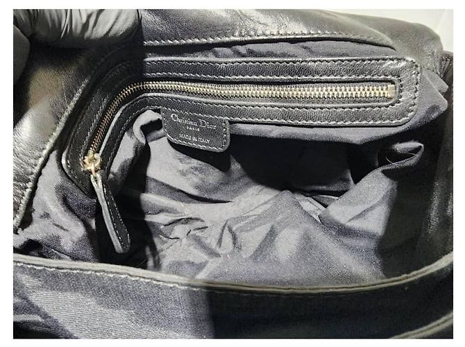 CHRISTIAN DIOR Borsa a Spalla Media New Lock in Pelle di Agnello Cannage Nera Nero - vista 13