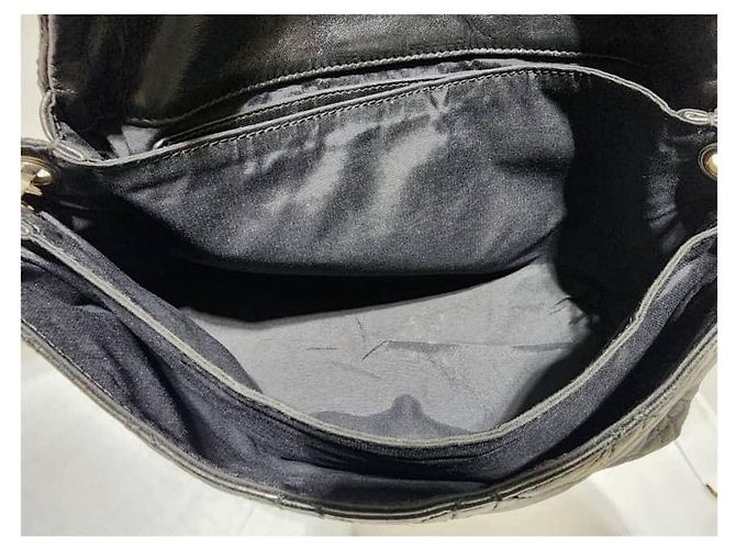 CHRISTIAN DIOR Borsa a Spalla Media New Lock in Pelle di Agnello Cannage Nera Nero - vista 14
