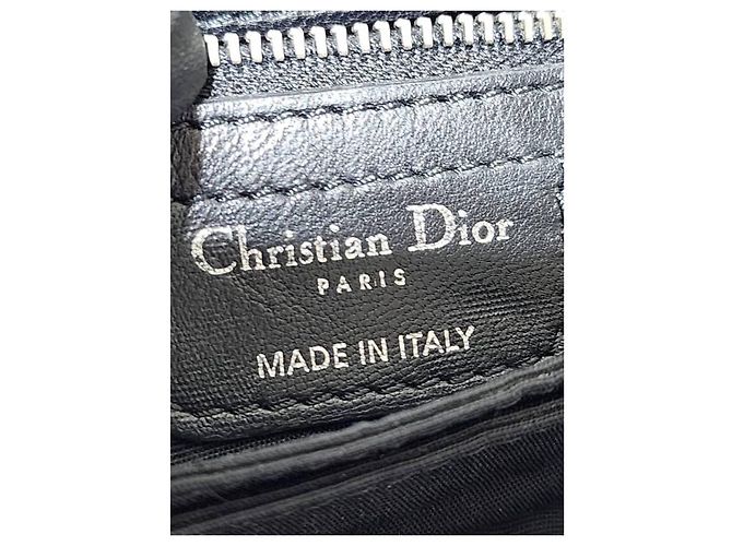 CHRISTIAN DIOR Borsa a Spalla Media New Lock in Pelle di Agnello Cannage Nera Nero - vista 7
