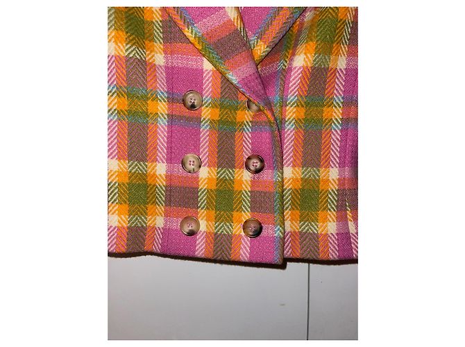 CHAQUETA CON COLLAR DE PIEL CHRISTIAN DIOR Multicolor - vista 2