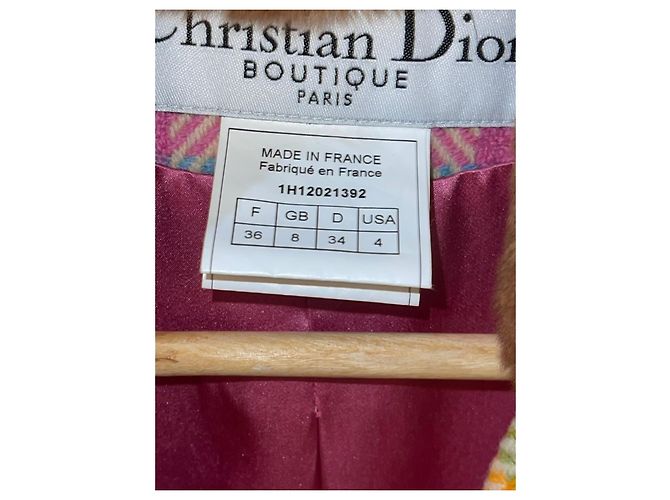 CHAQUETA CON COLLAR DE PIEL CHRISTIAN DIOR Multicolor - vista 4