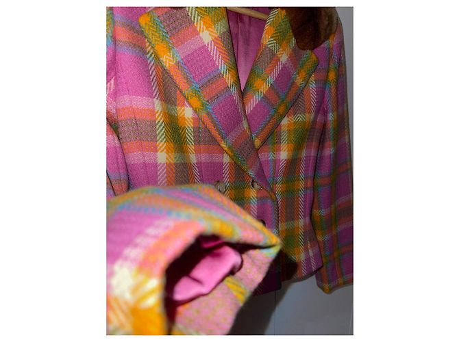 CHAQUETA CON COLLAR DE PIEL CHRISTIAN DIOR Multicolor - vista 6