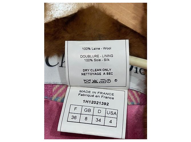 CHAQUETA CON COLLAR DE PIEL CHRISTIAN DIOR Multicolor - vista 8