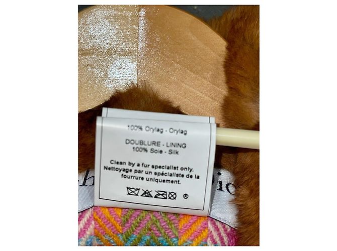 CHAQUETA CON COLLAR DE PIEL CHRISTIAN DIOR Multicolor - vista 9