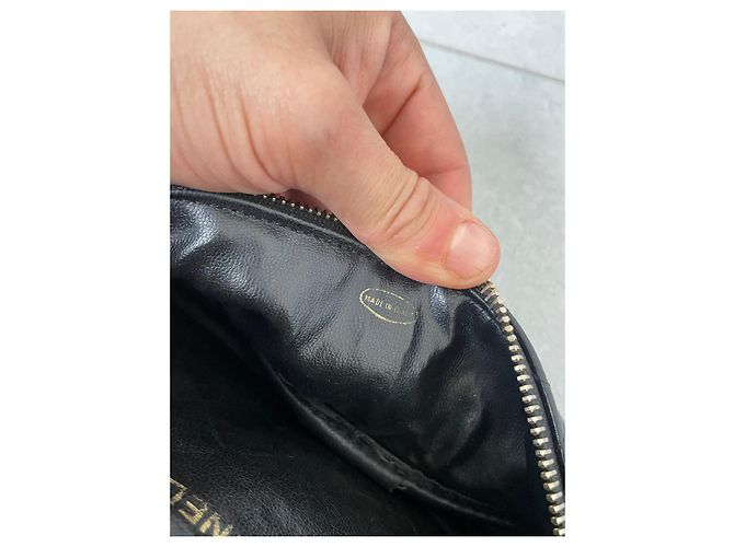 Borsa Banana Chanel in Pelle di Agnello Nera con Hardware Oro Nero Gold hardware - vista 10