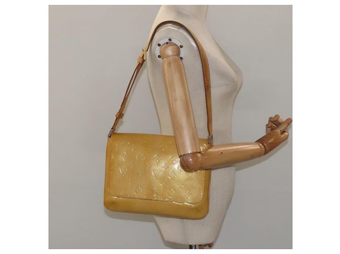 LOUIS VUITTON Borsa Thompson Street Monogram Vernis Beige M91301 LV Auth bs26312 - vista 21