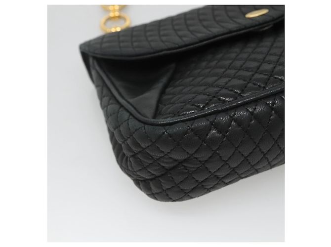 BALLY Shoulder Bag Leather Black Gold Auth 126155 Golden - view 14