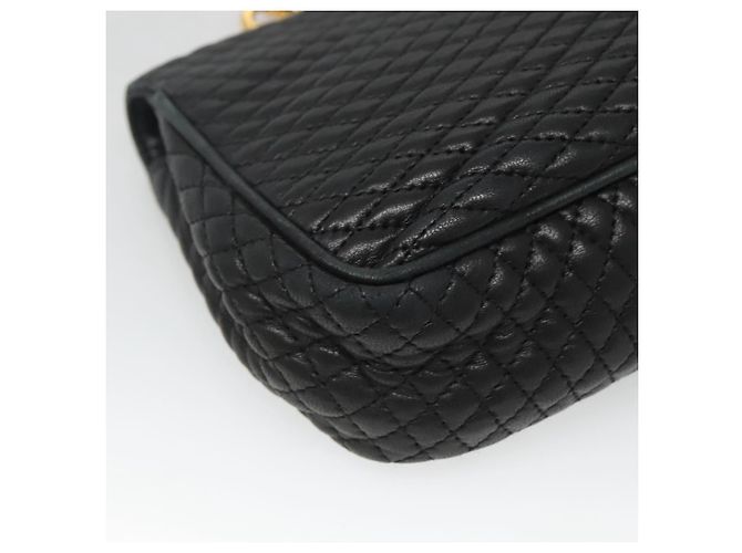 BALLY Shoulder Bag Leather Black Gold Auth 126155 Golden - view 16