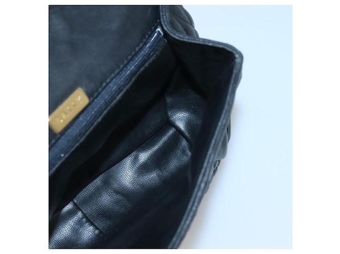 BALLY Shoulder Bag Leather Black Gold Auth 126155 Golden - view 17