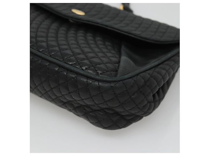 BALLY Shoulder Bag Leather Black Gold Auth 126155 Golden - view 9