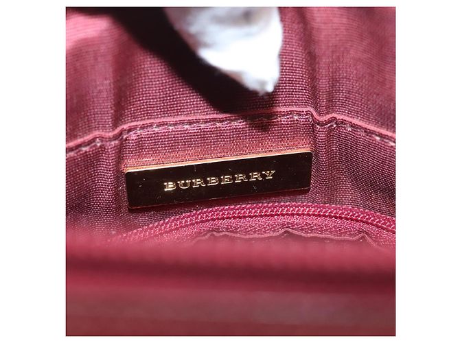 Borsa a mano in tela beige a quadri Nova Burberry oro Auth BA2673 D'oro - vista 11