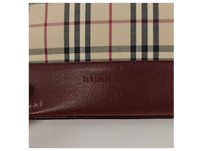 Borsa a mano in tela beige a quadri Nova Burberry oro Auth BA2673 D'oro - vista 17