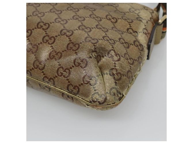 Borsa a spalla GG Crystal GUCCI Marrone Oro 189749 Auth 125954 D'oro - vista 10