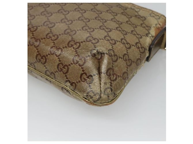 Borsa a spalla GG Crystal GUCCI Marrone Oro 189749 Auth 125954 D'oro - vista 12