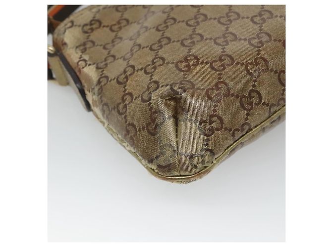 Borsa a spalla GG Crystal GUCCI Marrone Oro 189749 Auth 125954 D'oro - vista 13